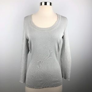 Banana Republic Gray Stretch Sweater Small